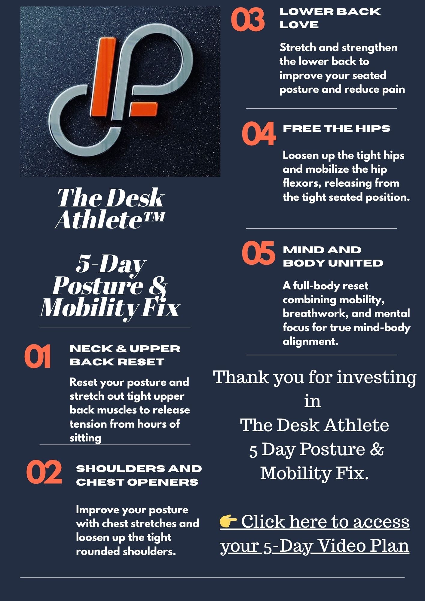 The Desk Athlete - 5 Day Posture and Mobility Fix